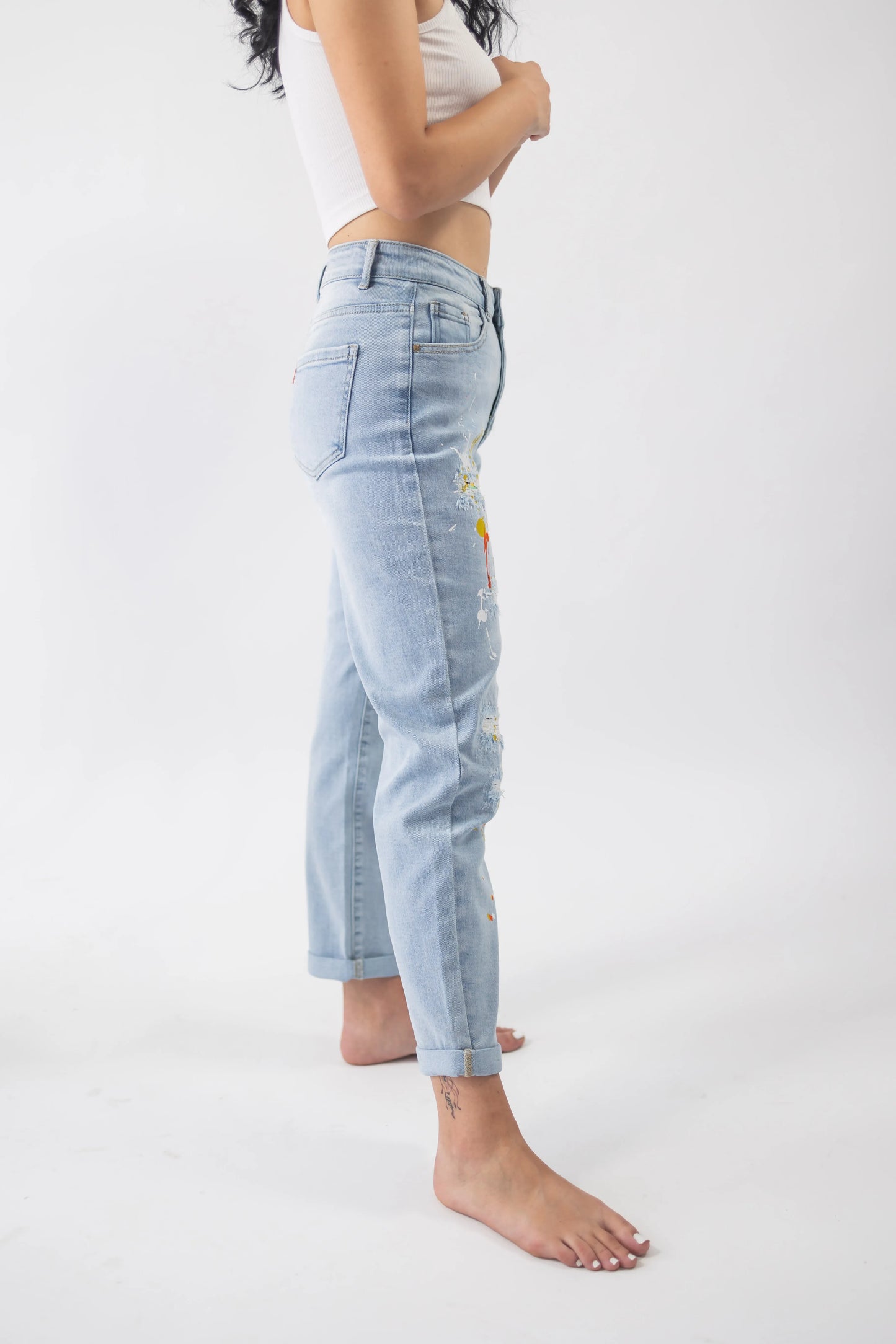 Blugi dama pictati manual - Lemus