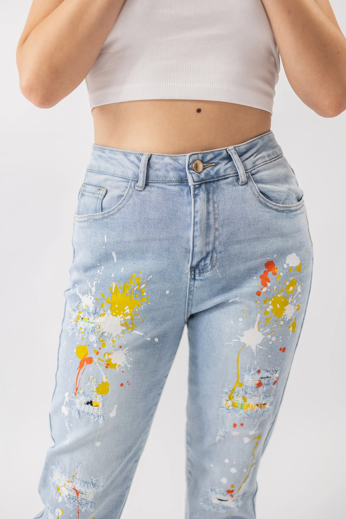 Blugi dama pictati manual - Lemus