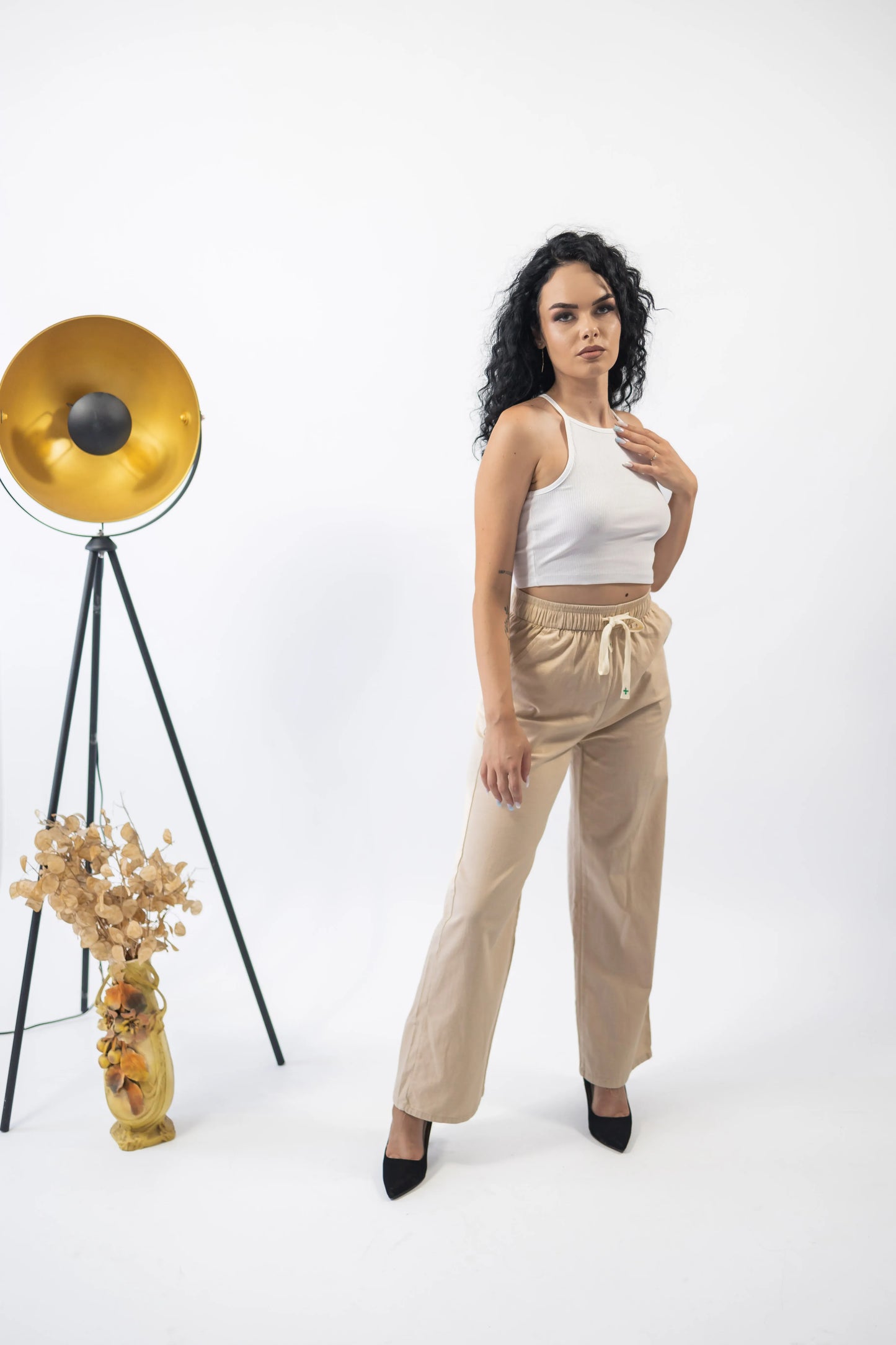 Pantaloni in dama bej - Lemus