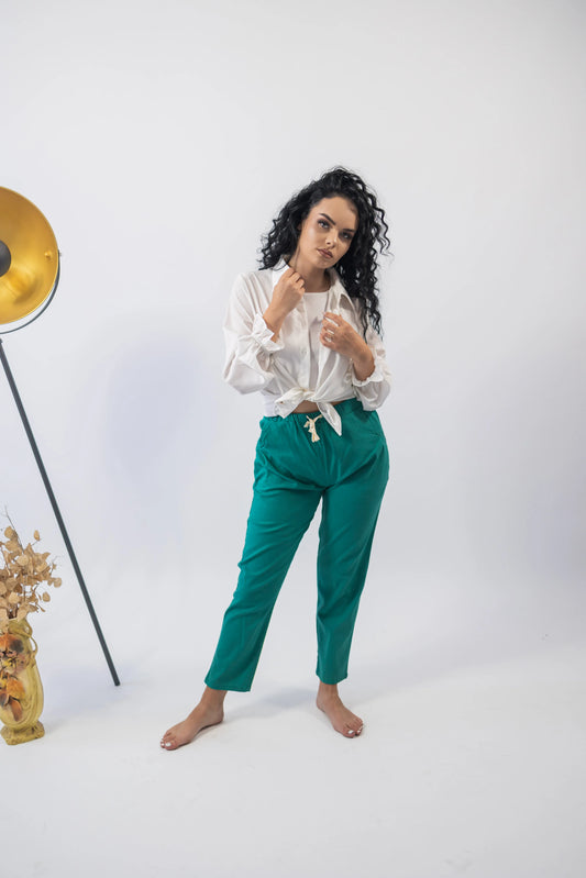 Pantaloni de in conici verzi - Lemus