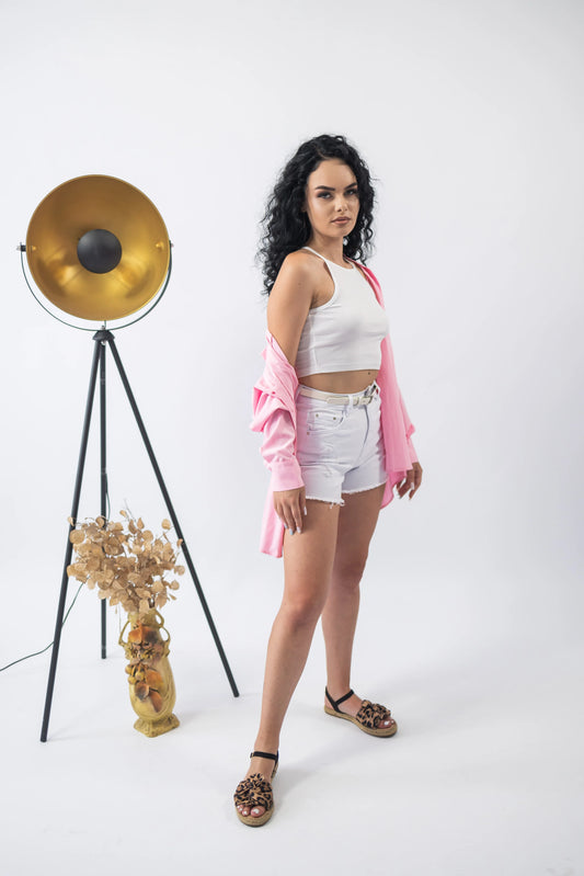 Pantaloni scurti albi - Lemus