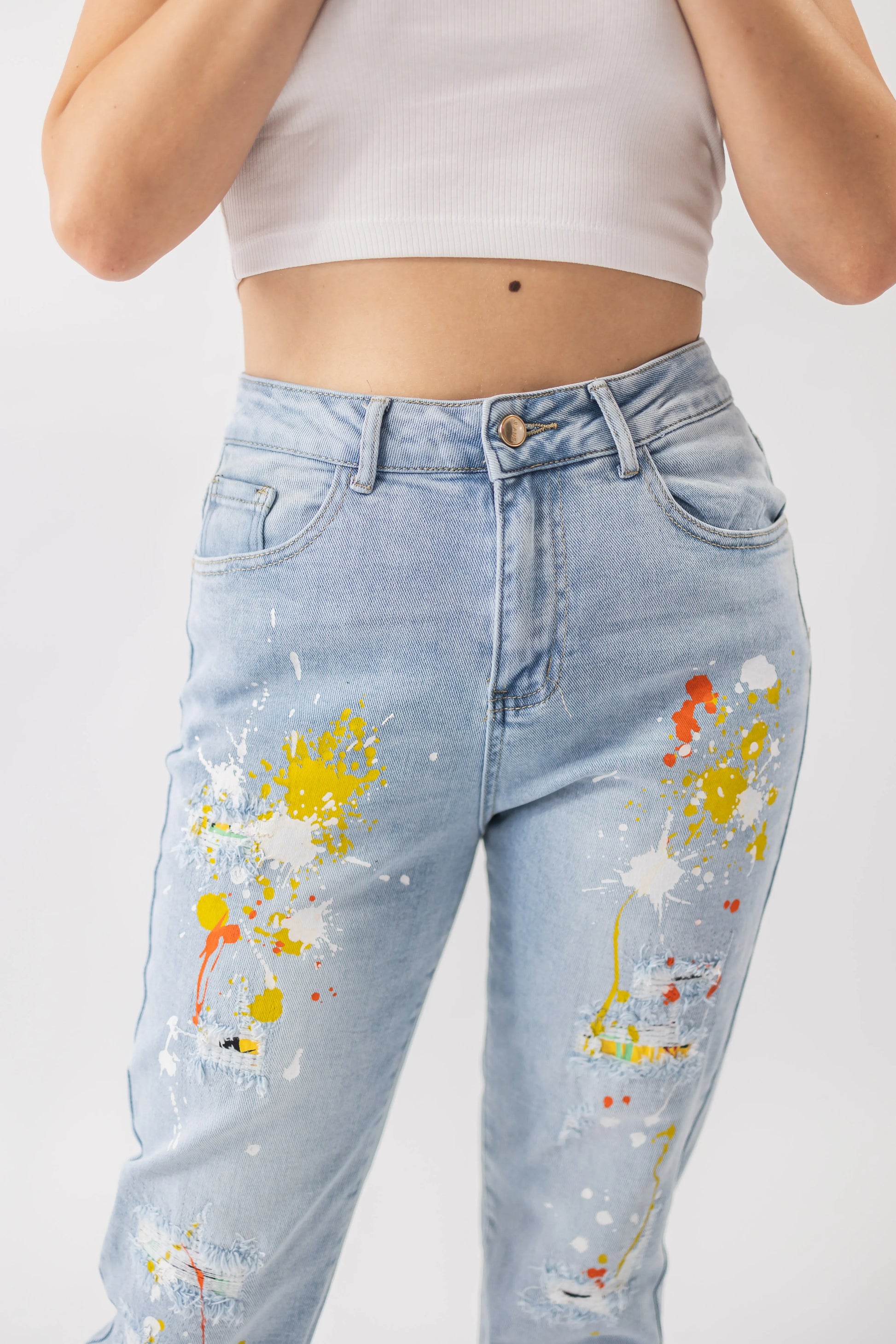 Blugi dama pictati manual - Lemus