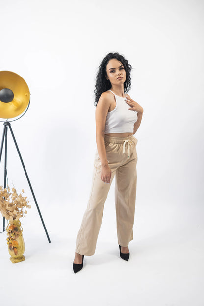 Pantaloni in dama bej - Lemus