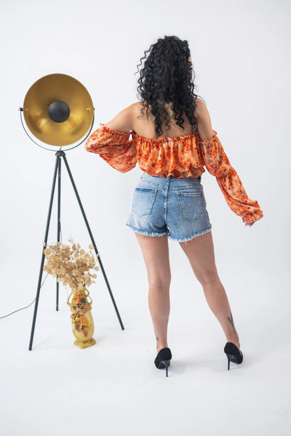 Pantaloni scurti cu vopsea splash - Lemus
