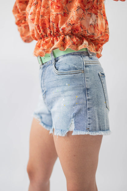 Pantaloni scurti cu vopsea splash - Lemus