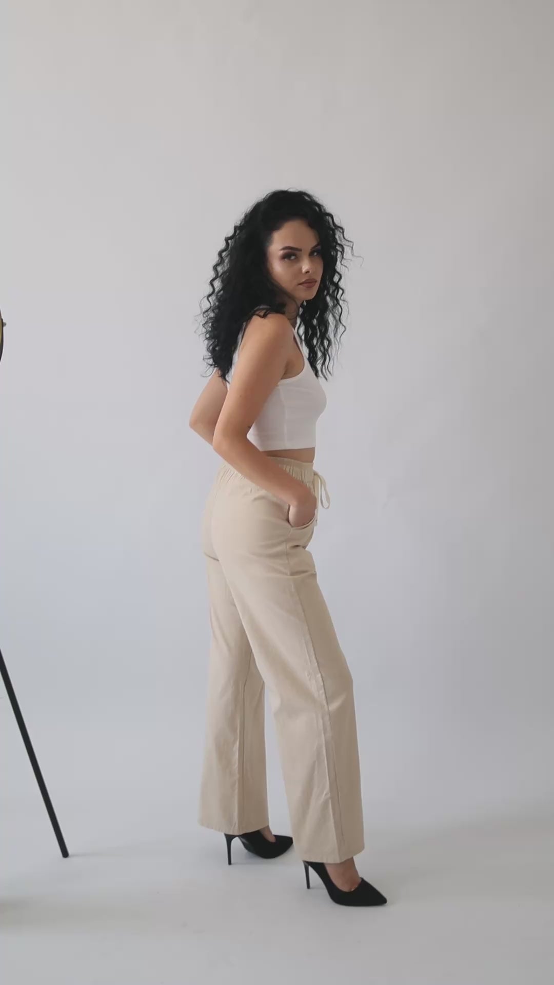 Pantaloni in dama bej - Lemus