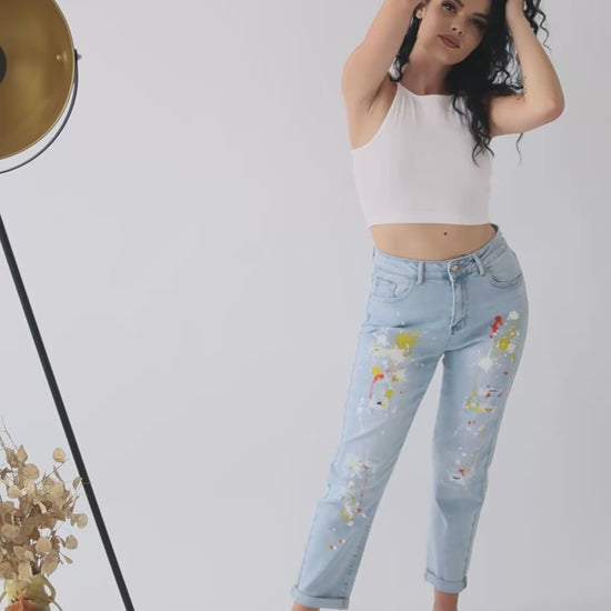 Blugi dama pictati manual - Lemus