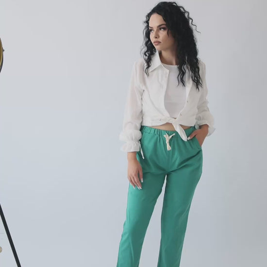 Pantaloni de in conici verzi - Lemus