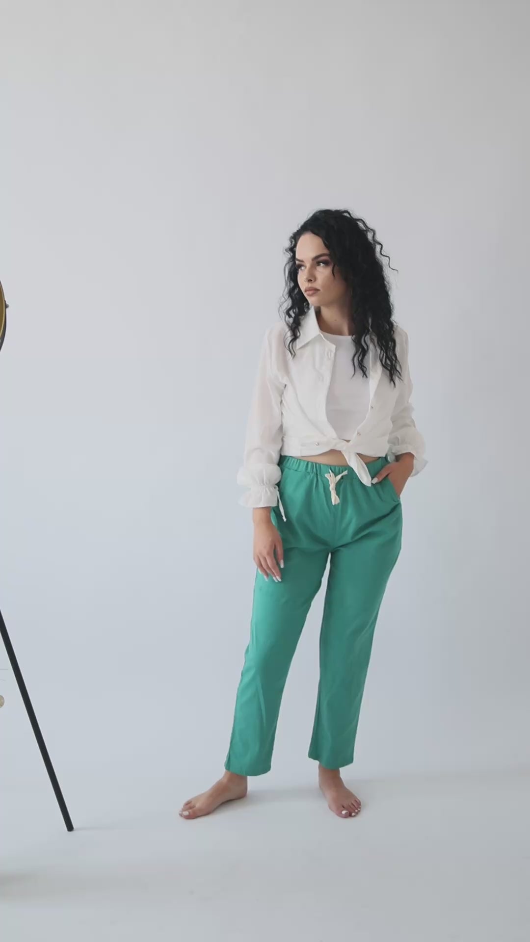 Pantaloni de in conici verzi - Lemus